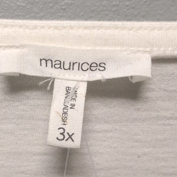 Maurices NWT 3XL Black and White Long Sleeve Tee - Picture 3 of 6